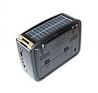 Портативна колонка MP3 USB Golon RX-456S Solar з сонячне панеллю, Black Grey, фото 4