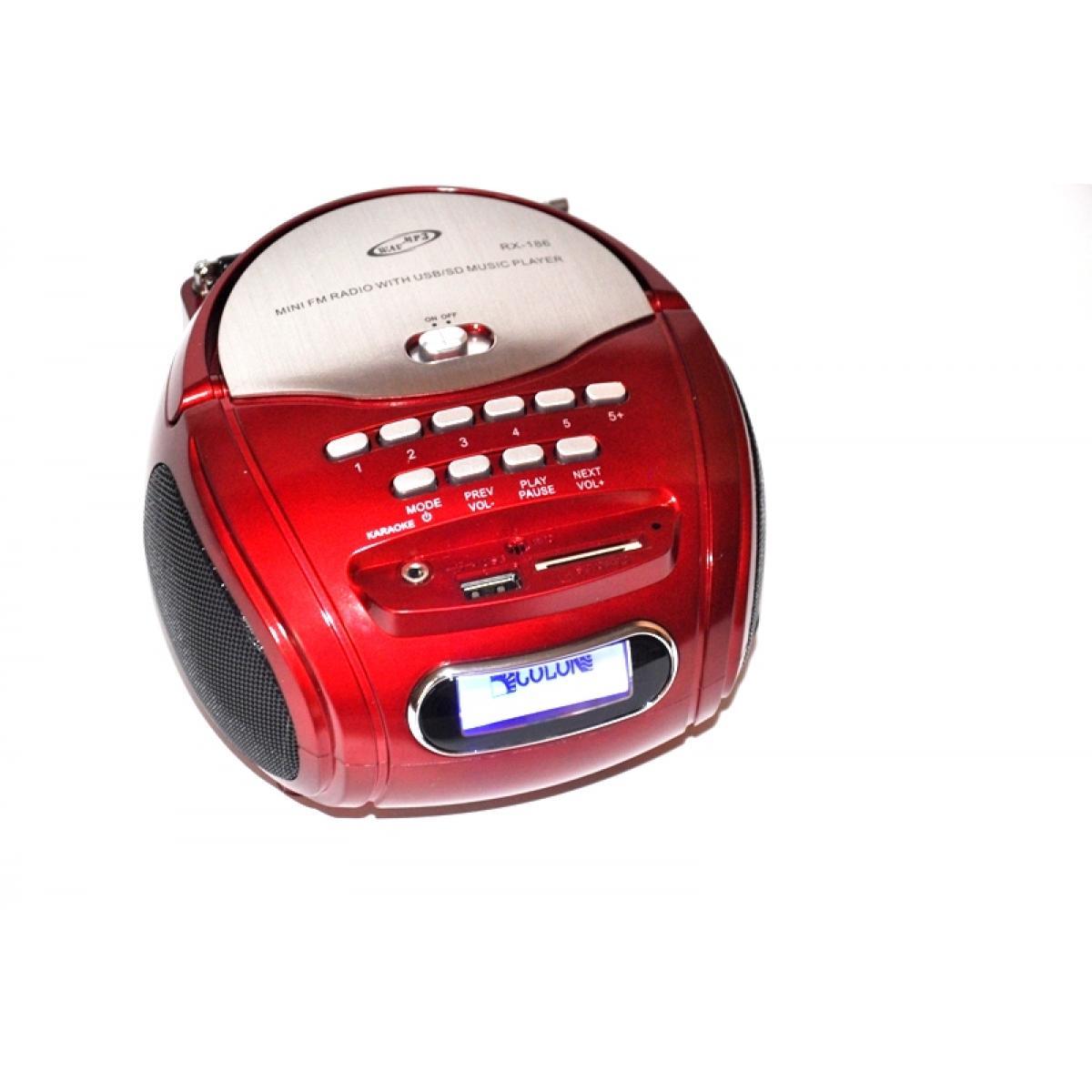 Бумбокс колонка MP3 USB радіо Golon RX 186 Red