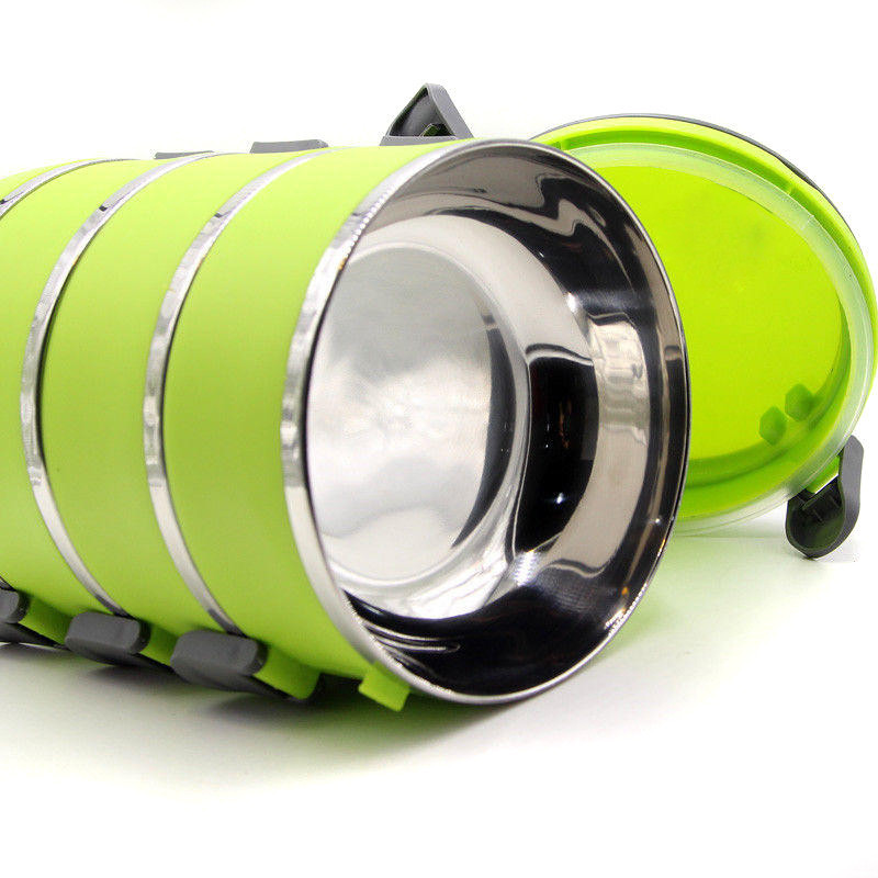 Термос харчовий ланч бокс пластиковий з залізної колбою 4 секції 3.0 л C-128 Lunch Box, фото 1