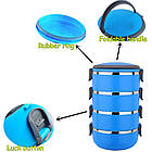 Термос харчовий ланч бокс пластиковий з залізної колбою 4 секції 3.0 л C-128 Lunch Box, фото 3