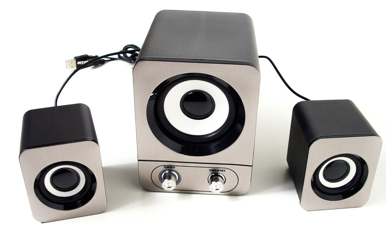 Колонки комп'ютерні USB 2.1 FT-25, сірі