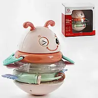 Дитяча пірамідка-неваляшка музична YL 505-6 A рожева