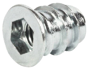 Гайка меблева врізна цинк INB