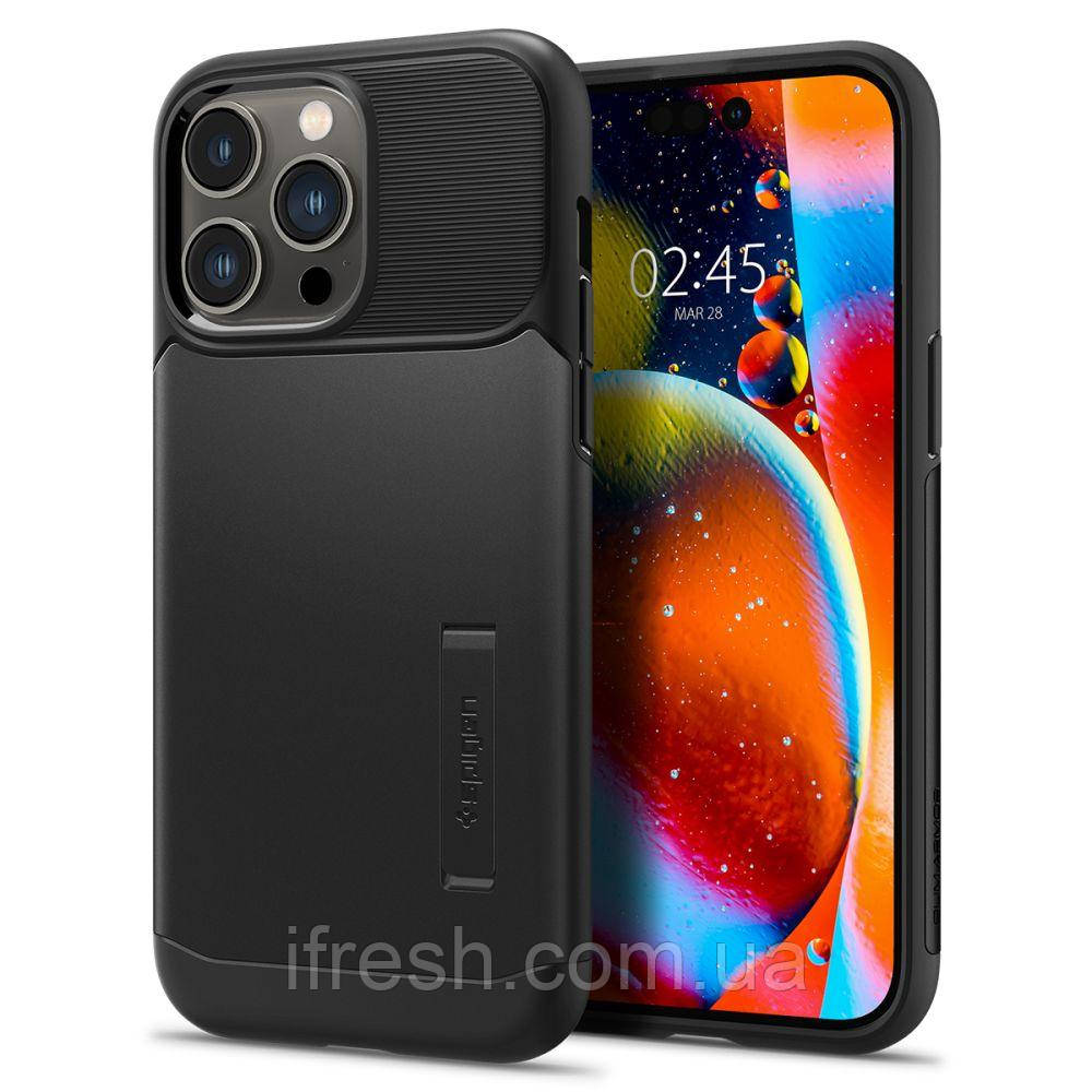 Чохол Spigen для iPhone 14 Pro Max - Slim Armor, Black (ACS04644)