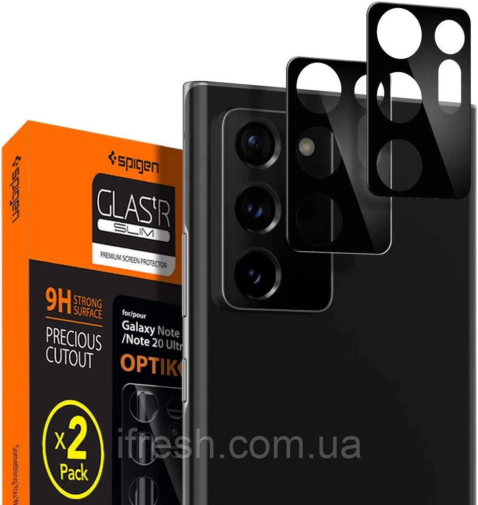 Захисне скло Spigen для камери Samsung Galaxy Note 20 Ultra - Optik (2шт), Black (AGL01449)