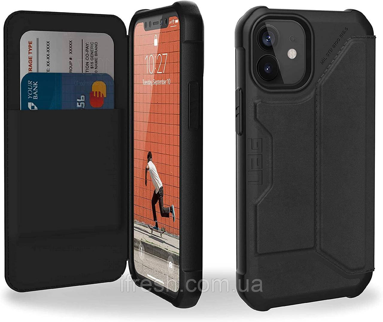 Чохол-книжка Urban Armor Gear для iPhone 12 mini - (UAG) Metropolis, Black, фото 1