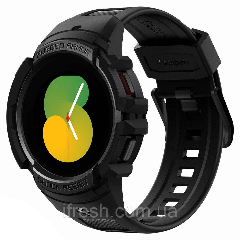 Чохол та ремінець Spigen для Galaxy Watch 4/5 (44mm) Rugged Armor "PRO" 2 in1 Black (ACS05394)