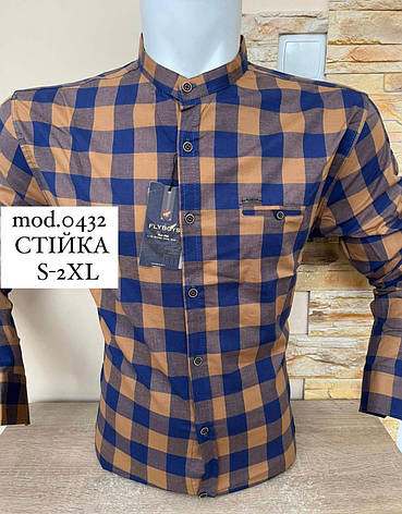 Сорочка FlyBoys стійка в клітку - модель 0432, фото 1