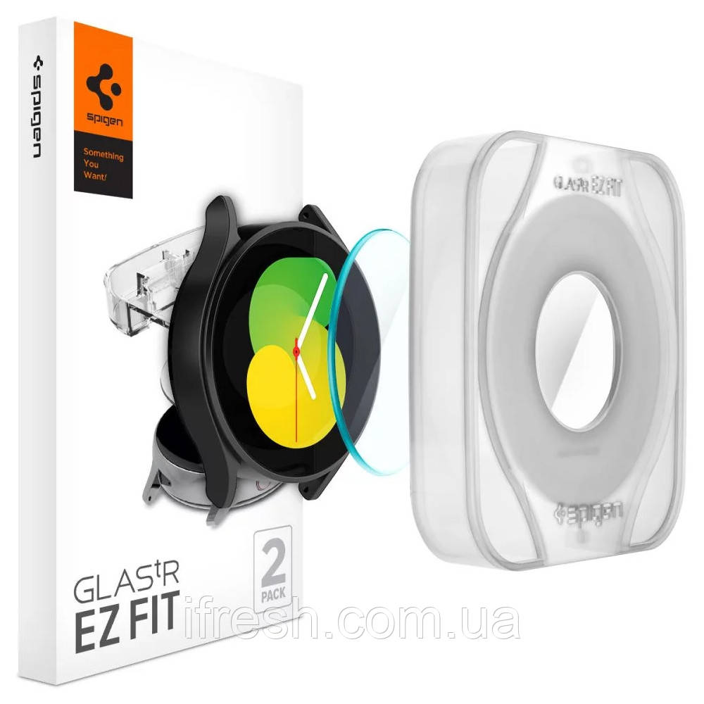 Захисне скло Spigen для Galaxy Watch 5 / 4 (44mm) EZ FiT GLAS.tR (2шт), (AGL05339)
