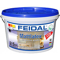 Інтер'єрна латексна фарба Feidal Mattlatex матова 2.5л