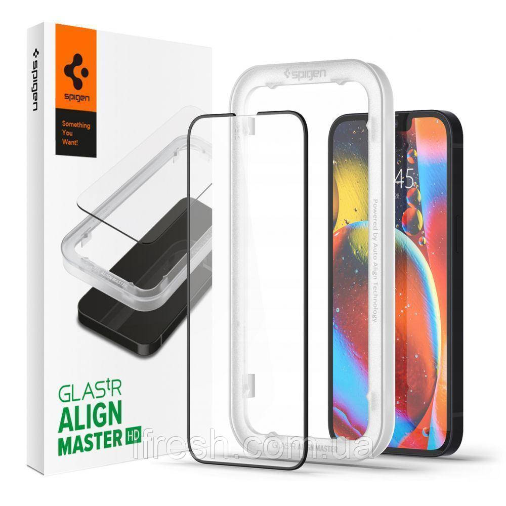 Захисне скло Spigen для iPhone 13 Mini - Glas.tR AlignMaster (1 шт), Black (AGL03727)