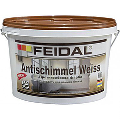 Антигрибкова фарба для стін та стелі Feidal Antischimmel Weiss 2.5л