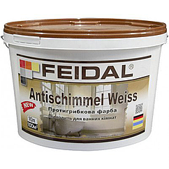 Антигрибкова фарба для стін та стелі Feidal Antischimmel Weiss 10л