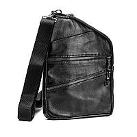 Мужская кожаная сумка кобура через плечо кросс-боди сумка-слинг LT 5682 черный