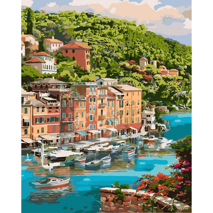 Картина за номерами. "Мальовнича бухта" 40 * 50см КНО2273