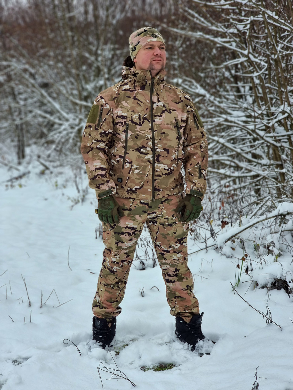 Костюм армійський мультикам Soft Shell на флісі