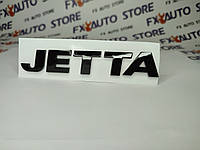 Эмблема буквы Логотип шильдик JETTA Черный Глянцевый 135х22 мм для Volkswagen