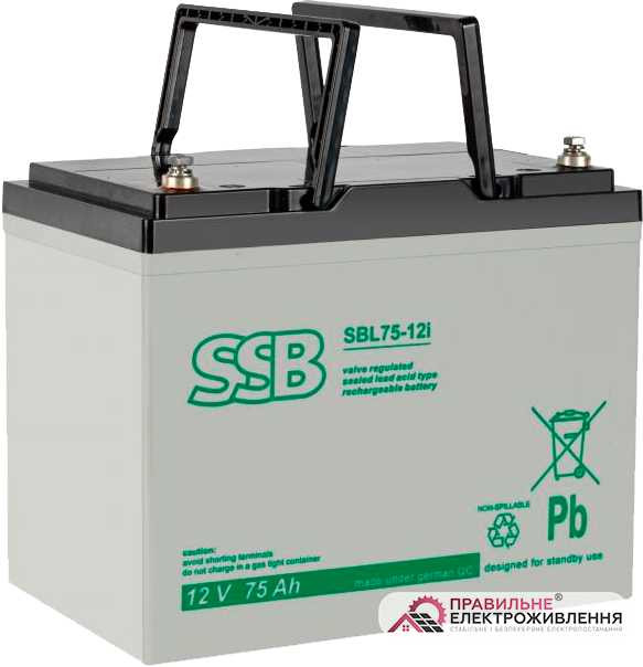 Акумуляторна батарея SSB 75 Ah 12 V