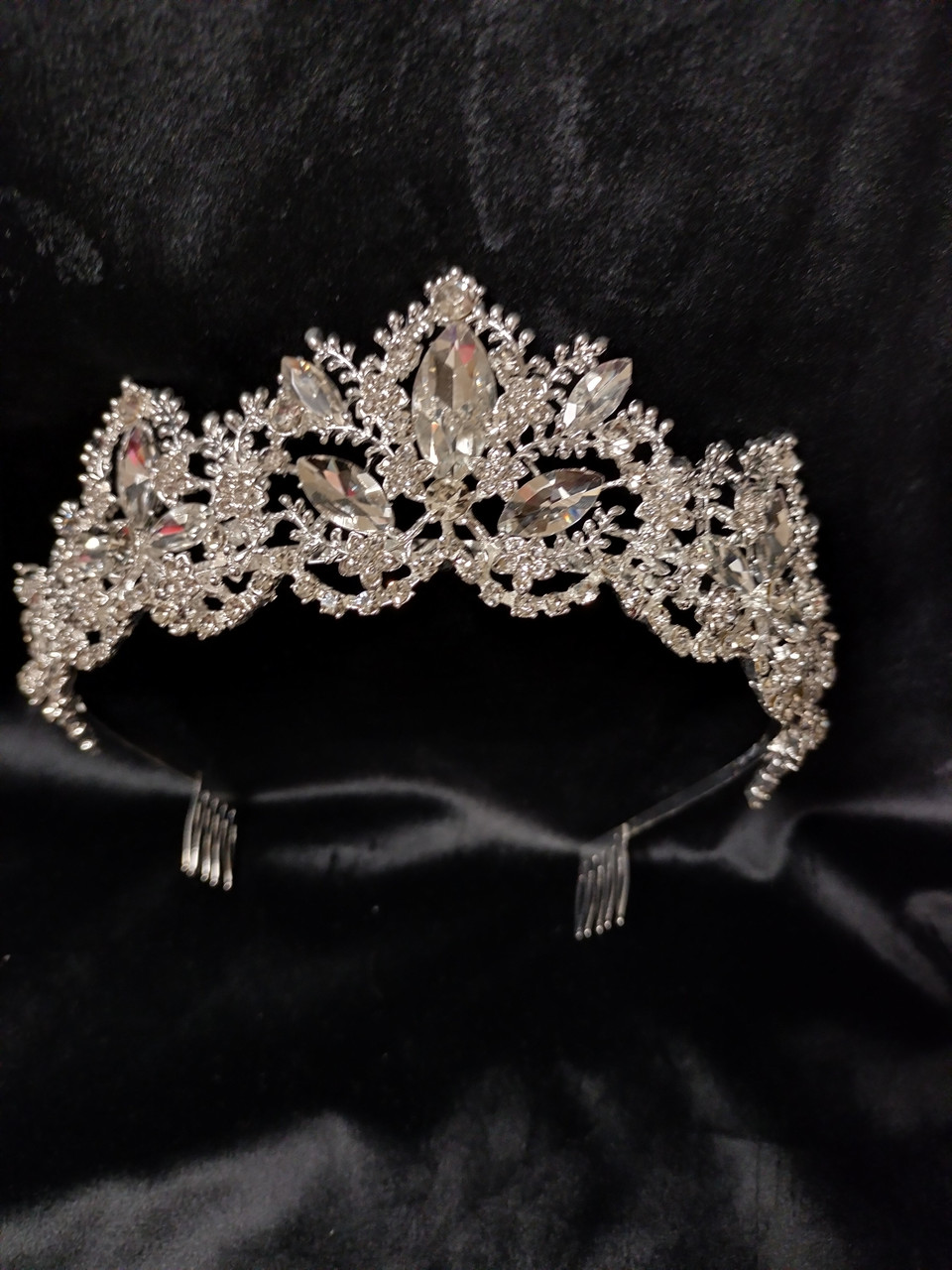 Чарівна діадема з камінням SWAROVSKI, срібло