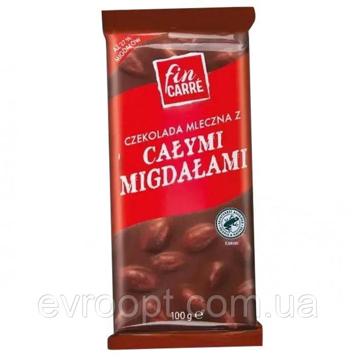 Шоколад молочний з мигдалем  Fin Carre, 100 г