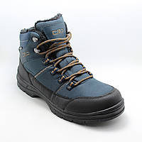 Мужские зимние трекинговые ботинки CМР водонепроницаемые синие 46