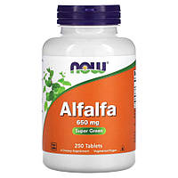 Натуральная добавка NOW Alfalfa 650 mg, 250 таблеток