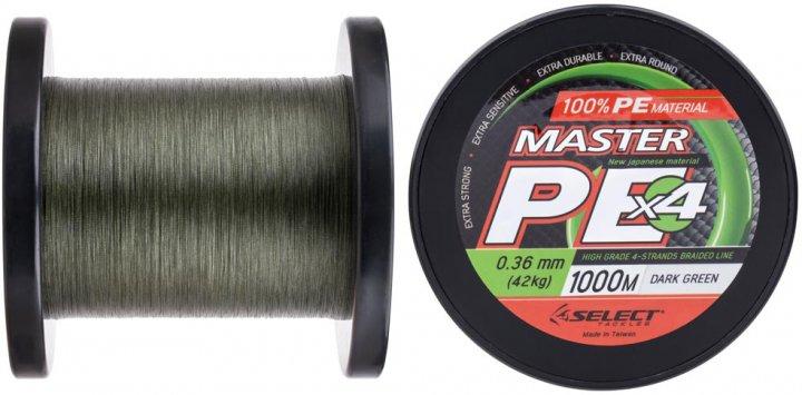 Шнур Select Master PE 1000m (темн.-зел.) 0.18mm 21kg, фото 1