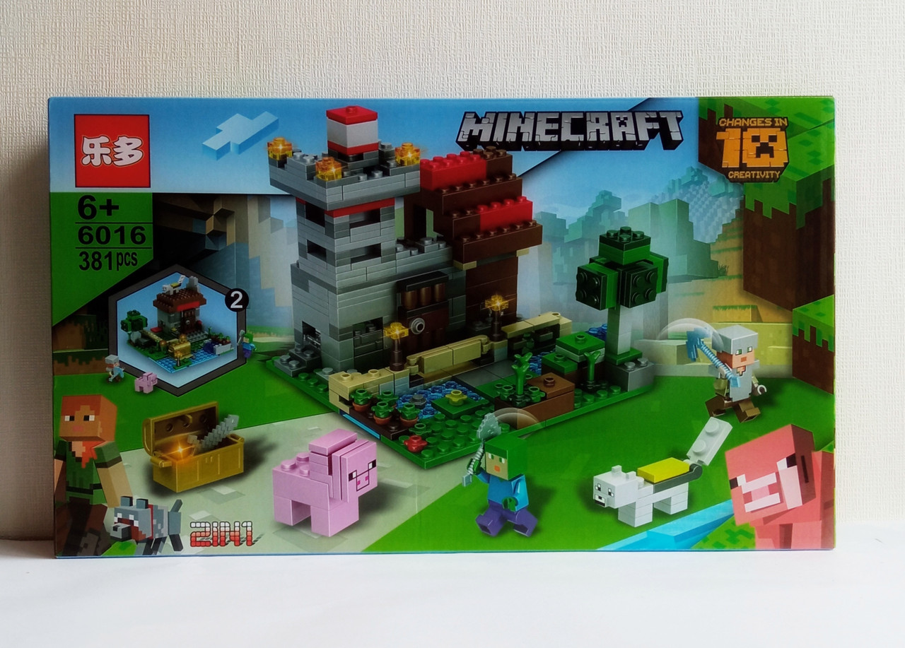 Конструктор Майнкрафт "Мій світ" Minecraft "My World" 381 деталі без бренда