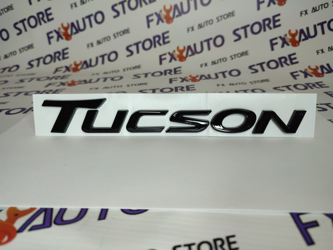 Емблема шильдик логотип TUCSON 220*30 мм Чорна глянцева для HYUNDAI