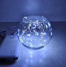 USB світлодіодна гірлянда "РОСА" DC 5V 3 метри 30 LED холодний білий 10000K, фото 3