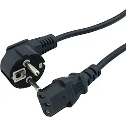 Кабель живлення Extradigital Euro socket to C13 3 м 0.75 мм (KBP1870) Black