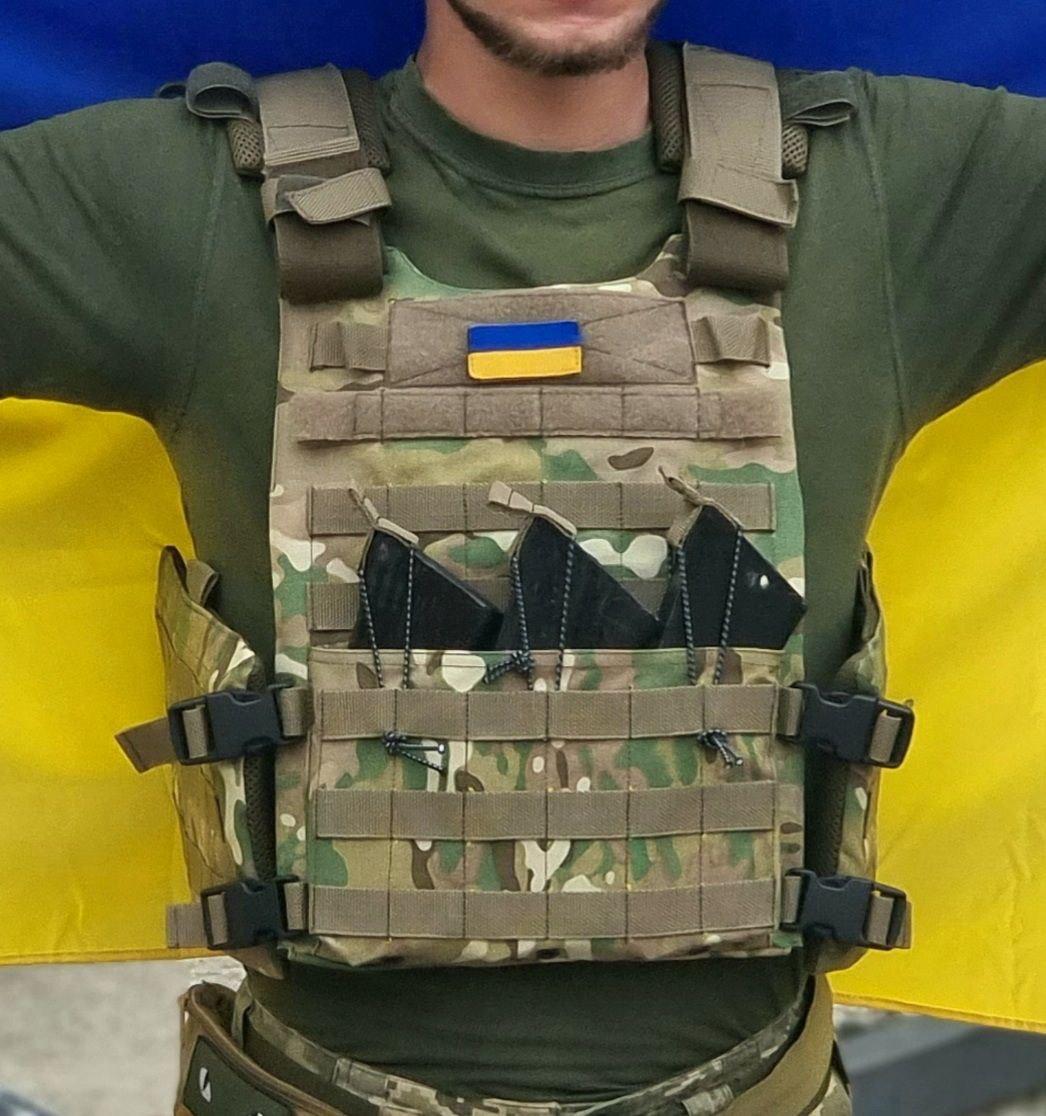 Чохол плитоноска з підсумками камуфляжна