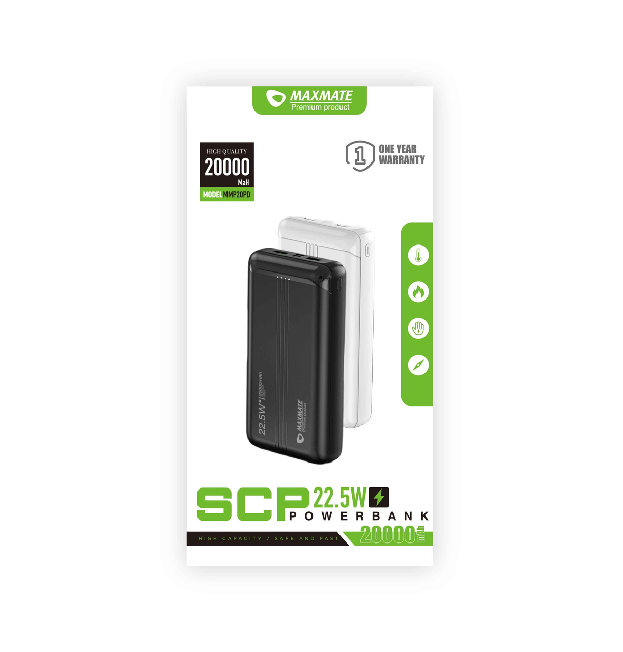 Портативна зарядка 20000 Maxmate MMP20PD