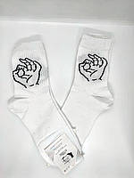 ✅ Жіночі шкарпетки з принтом ОК (Житомир, в рубчик, бавовна) | Носки з малюнком