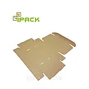 Коробка картонна самозбірна 340х240х100мм (до 2 кг) бура крафт мікрогофрокартон, фото 3