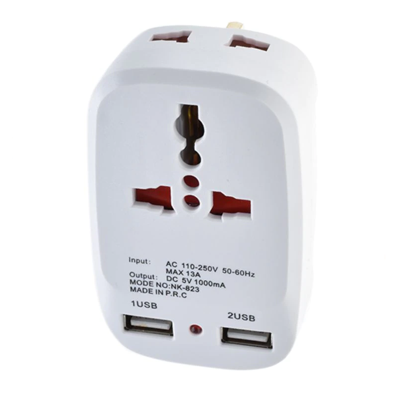 Адаптер перехідник універсальний трійник з USB Kebidumei No1671