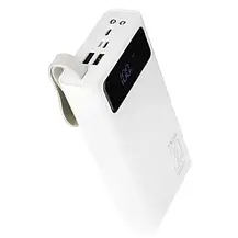 Зовнішній акумулятор Power Way TX-30 30000 mAh /2 USB/Fast Charge/Ліхтарик/ White/, фото 3