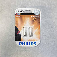 Автомобільна електрика Б/У Philips Автолампи T4W 12 V 4 W BA9s, Blst. 2 pc. (12929B2)