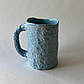 Чашка керамічна блакитна ручної роботи, фото 5