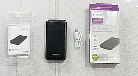 Power Bank Philips DLP1710CB 10000mAh / 2USB / Type-C / microUSB/ Оригінал /, фото 2