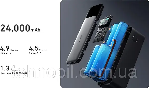 Anker 737 Power Bank (PowerCore 24K) 140W 24000mAh Мощный повербанк для ноутбука Macbook Pro Air M1 M2: продажа, цена в Тернополе. Повербанки от Anker 737 Power Bank (PowerCore 24K) 140W 24000mAh Мощный повербанк для ноутбука Macbook Pro Air M1 M2: продажа, цена в Тернополе. Повербанки от