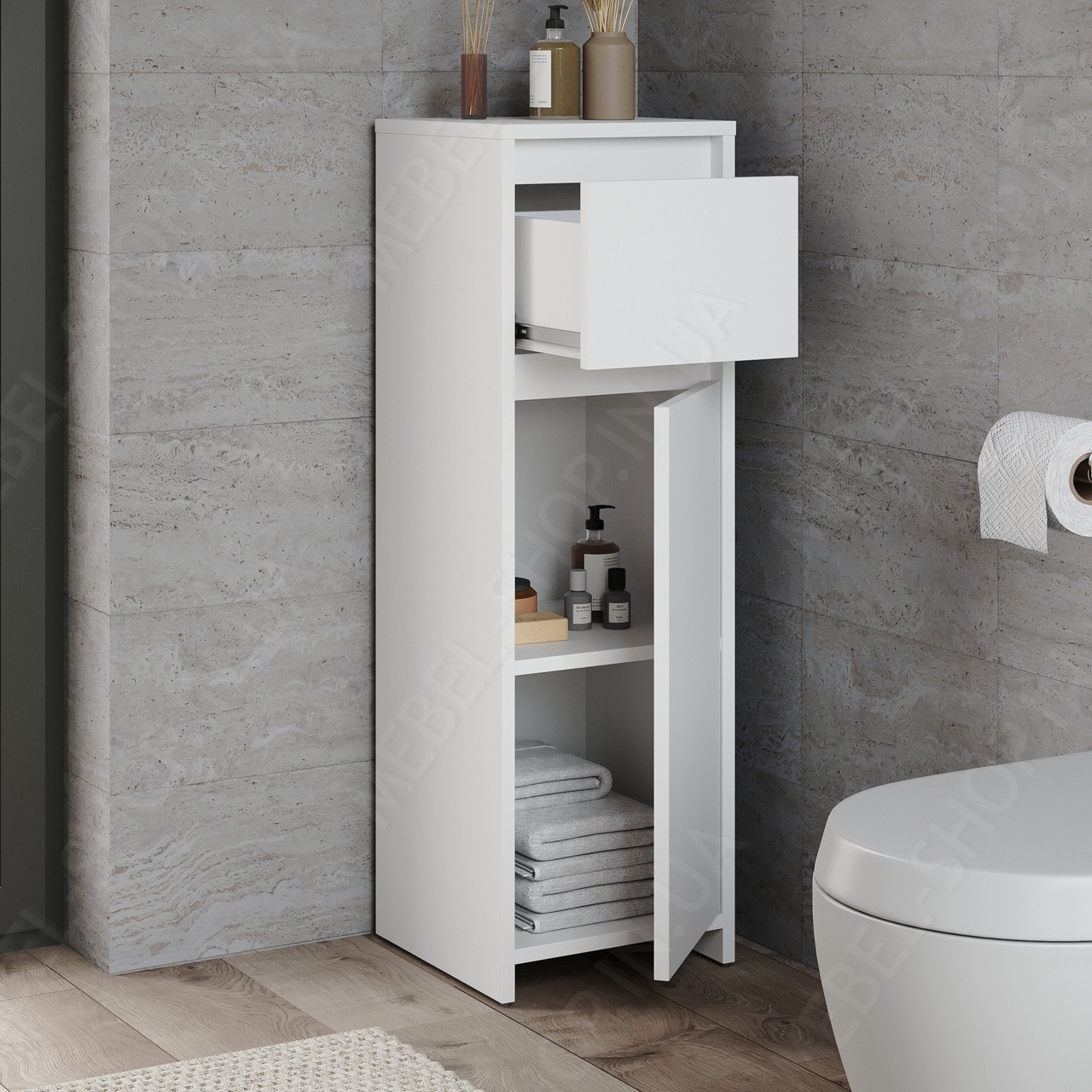 Шкаф пенал напольный без ручек из МДФ ДСП: продажа, цена в Киеве. Шкафы ...