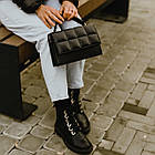 Сумка жіноча стьобана з клапаном і довгим ремінцем 21*15 см Nata, фото 4