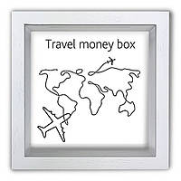 Деревянная копилка 20 20 см "Travel money box"