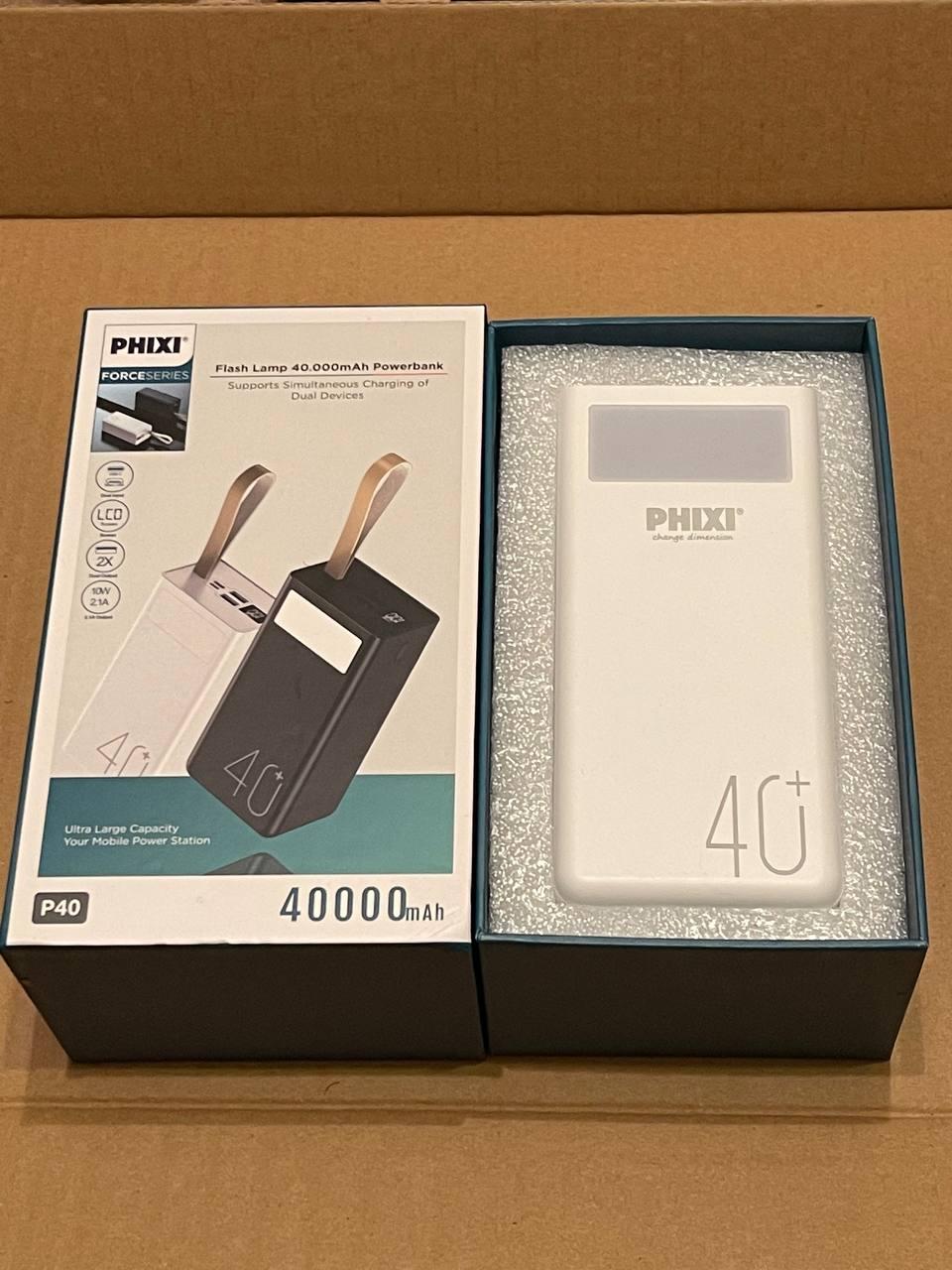 Power Bank Phixi 40000mAh