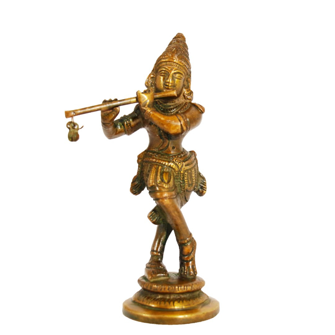 Статуэтка Кришна с Бансури (бронза, Высота 12 См) — Купить Недорого на ...