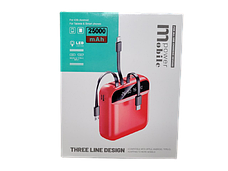 Портативний зарядний пристрій Smart Mini Power Bank 4in1 10000mAh Павербанк USB, фото 6