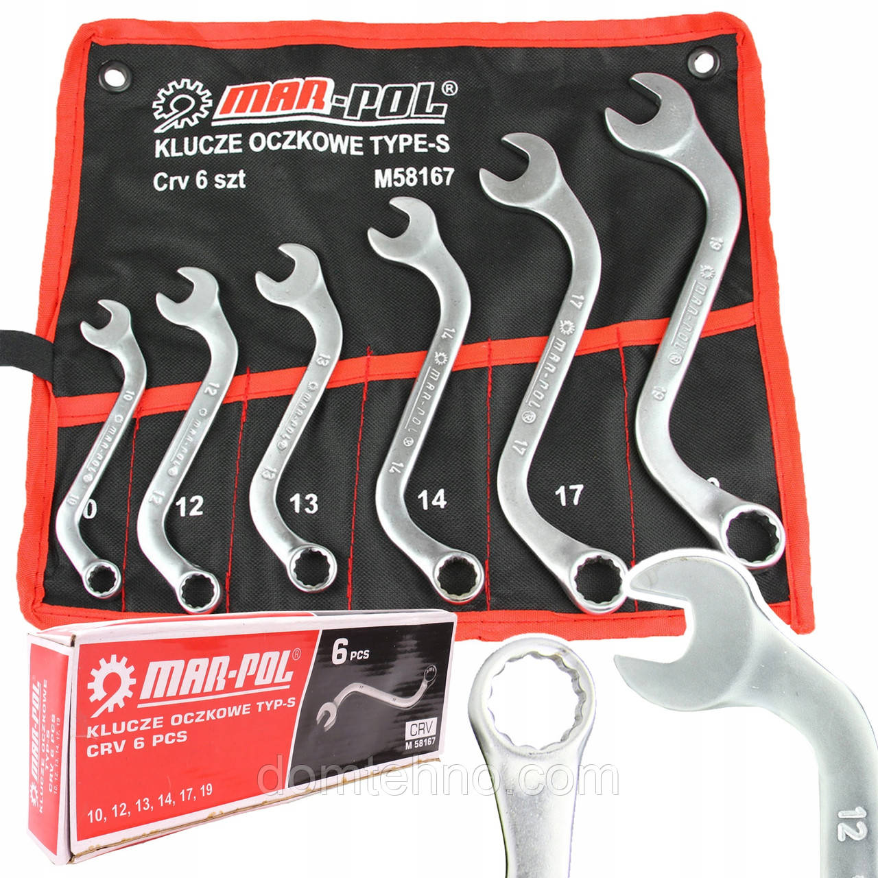 Ключі комбіновані Type-S 10-19мм 6 шт M58167