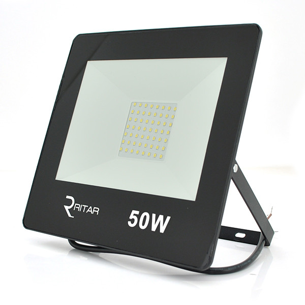 Прожектор SLIM LED RITAR RT-FLOOD50A, 50W, 56xSMD2835, IP65, 4000Lm, 6500K (100%), PF&gt;0.9 Ra&gt;70,