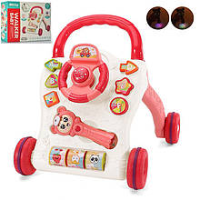 Каталка - ходунки музичні Baby Walker РОЖЕВІ арт. 698-63
